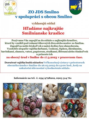 Hľadáme najkrajšie smilnianske kraslice