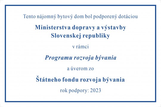 tabulka označenie stavby